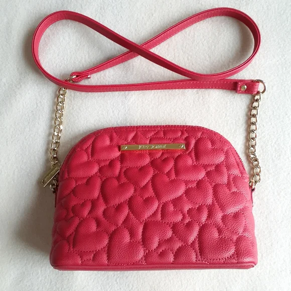Betsey Johnson Bags Betsey Johnson Red Heart Quilted Crossbody